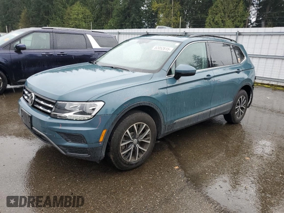 2020 Volkswagen Tiguan SE with VIN 3VV2B7AX4LM005342, listed as a Copart auction lot 52052615 with 35,787 mi miles and Salvage Title. Bid and sale history available at DreamBid. Image 1.
