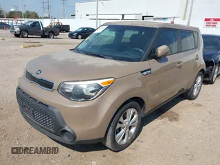 2015 Kia Soul + with VIN KNDJP3A53F7232765, listed as a IAAI auction lot 41670533 with 54,637 mi miles. Bid and sale history available at carsss.com. Image 2.