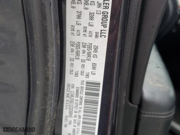 2013 Jeep Grand Cherokee Limited with VIN 1C4RJFBG1DC638845, listed as a Copart auction lot 50004015 with 109,941 mi miles and Salvage Title. Bid and sale history available at carsss.com. Image 15.