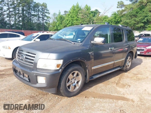 2006 Infiniti QX56 z VIN 5N3AA08A96N807159, wystawiony jako IAAI lot #42289763 z przebiegiem 194 632 mil mil oraz . Historia ofert i sprzedaży dostępna na DreamBid. Obrazek 2.