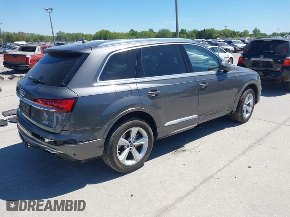 2023 Audi Q7 Premium with VIN WA1AXBF76PD025384, listed as a IAAI auction lot 41838885 with 23,857 mi miles and . Bid and sale history available at DreamBid. Image 4.