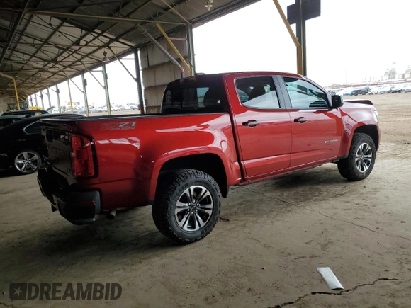 2022 Chevrolet Colorado 4WD Z71 with VIN 1GCGTDEN6N1106925, listed as a Copart auction lot 55877825 with 57,354 mi miles and Salvage title. Bid and sale history available at DreamBid. Image 3.