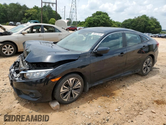 2016 Honda Civic EX-T with VIN 19XFC1F47GE014982, listed as a Copart auction lot 59727615 with 78,492 mi miles and Salvage title. Bid and sale history available at DreamBid. Image 1.