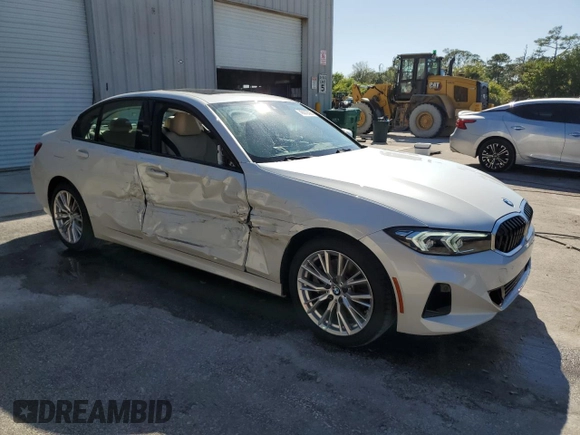 2023 BMW 3 Series 330i with VIN 3MW69FF09P8D54364, listed as a Copart auction lot 48672565 with 11,857 mi miles and Salvage Title. Bid and sale history available at carsss.com. Image 4.