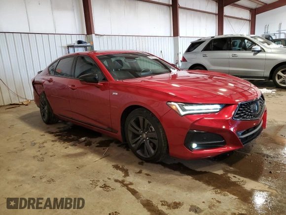 2021 Acura TLX w/A-Spec Package with VIN 19UUB6F59MA006480, listed as a Copart auction lot 86082704 with 59,683 mi miles and Salvage Title. Bid and sale history available at carsss.com. Image 4.