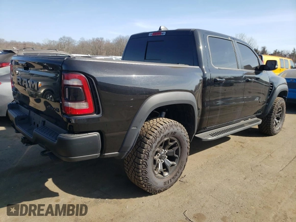 2021 Ram 1500 TRX with VIN 1C6SRFU90MN901475, listed as a Copart auction lot 47427705 with 17,076 mi miles and Salvage Title. Bid and sale history available at carsss.com. Image 3.