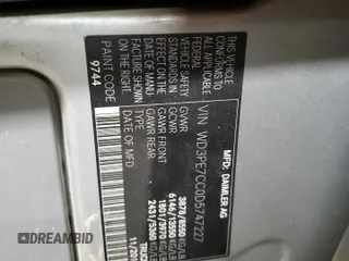 2013 Mercedes-Benz Sprinter Cargo with VIN WD3PE7CC0D5747227, listed as a Copart auction lot 50165315 with 171,649 mi miles and Salvage Title. Bid and sale history available at carsss.com. Image 14.