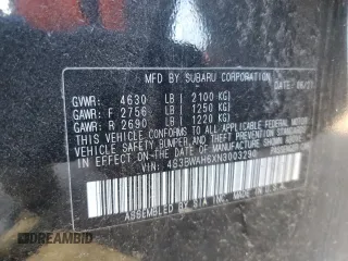 2022 Subaru Legacy Sport with VIN 4S3BWAH6XN3003290, listed as a Copart auction lot 70292284 with 46,850 mi miles and Salvage Title. Bid and sale history available at carsss.com. Image 13.
