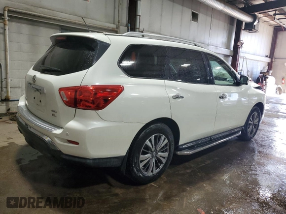 2017 Nissan Pathfinder SL with VIN 5N1DR2MM9HC633473, listed as a Copart auction lot 49615975 with 46,467 mi miles and Salvage Title. Bid and sale history available at carsss.com. Image 3.