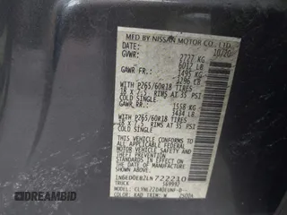 2020 Nissan Frontier SV with VIN 1N6ED0EB2LN722210, listed as a IAAI auction lot 41466191 with 43,859 mi miles and . Bid and sale history available at DreamBid. Image 9.