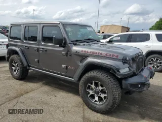 2020 Jeep Wrangler Unlimited Rubicon with VIN 1C4HJXFG4LW247603, listed as a Copart auction lot 55247645 with 44,791 mi miles and Salvage title. Bid and sale history available at DreamBid. Image 4.