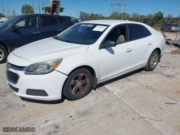 2014 Chevrolet Malibu LS with VIN 1G11B5SL2EF160493, listed as a IAAI auction lot 41599540 with 93,054 mi miles. Bid and sale history available at carsss.com. Image 2.