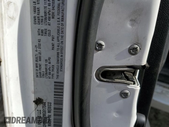 2021 Ram 3500 Tradesman with VIN 3C63RRGL2MG617044, listed as a Copart auction lot 48283545 with 123,862 mi miles and Salvage Title. Bid and sale history available at carsss.com. Image 12.
