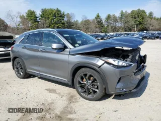 2019 Infiniti QX50 Essential with VIN 3PCAJ5M39KF102680, listed as a Copart auction lot 53104035 with 55,144 mi miles and Salvage Title. Bid and sale history available at DreamBid. Image 4.