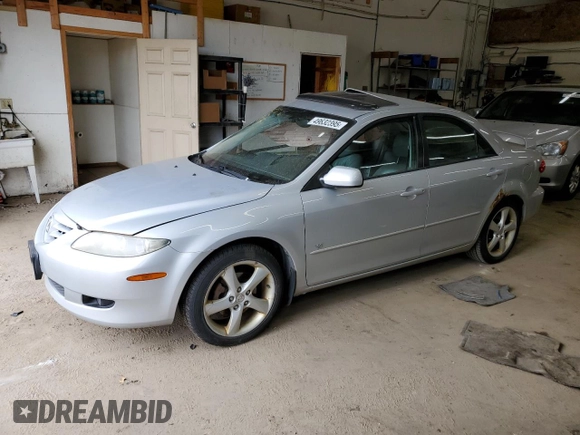 2005 Mazda 6 Sport S with VIN 1YVHP80D255M04048, listed as a Copart auction lot 49632395 with 198,852 mi miles and Salvage Title. Bid and sale history available at DreamBid. Image 1.