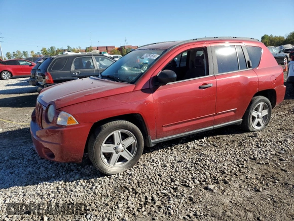 2008 Jeep Compass Sport with VIN 1J8FF47WX8D621561, listed as a Copart auction lot 51080125 with 170,832 mi miles and Salvage Title. Bid and sale history available at carsss.com. Image 1.