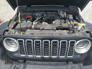 2024 Jeep Wrangler Sahara with VIN 1C4PJXEG0RW335831, listed as a Copart auction lot 61973055 with 15,785 mi miles and Salvage title. Bid and sale history available at DreamBid. Image 12.