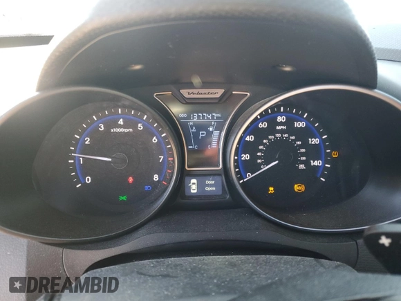 2015 Hyundai Veloster Turbo with VIN KMHTC6AEXFU249159, listed as a Copart auction lot 42161855 with 137,747 mi miles and Salvage title. Bid and sale history available at DreamBid. Image 9.