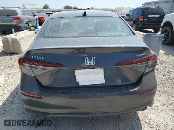 2025 Honda Civic Sedan Sport with VIN 2HGFE2F53SH501295, listed as a Copart auction lot 69032094 with 1,063 mi miles and Salvage Title. Bid and sale history available at carsss.com. Image 6.