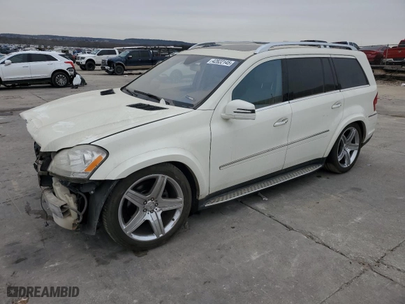 2012 Mercedes-Benz GL-Class GL 550 with VIN 4JGBF8GE2CA783369, listed as a Copart auction lot 42822145 with 0 mi miles and Salvage Title. Bid and sale history available at carsss.com. Image 1.