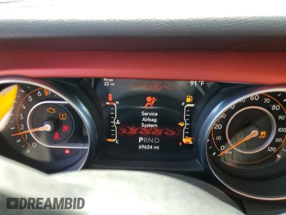 2020 Jeep Wrangler Unlimited Sport Altitude with VIN 1C4HJXDG1LW189677, listed as a Copart auction lot 66384115 with 69,624 mi miles and Salvage title. Bid and sale history available at DreamBid. Image 9.