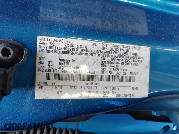 2012 Ford Focus SE with VIN 1FAHP3F28CL167157, listed as a IAAI auction lot 42381139 with 170,694 mi miles and . Bid and sale history available at DreamBid. Image 9.