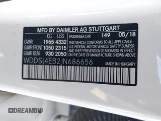 2018 Mercedes-Benz CLA 250 z VIN WDDSJ4EB2JN686656, wystawiony jako IAAI lot #41379711 z przebiegiem 61 221 mil mil oraz . Historia ofert i sprzedaży dostępna na DreamBid. Obrazek 9.