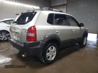 2007 Hyundai Tucson SE with VIN KM8JN12D77U589932, listed as a Copart auction lot 76968704 with 76,996 mi miles and Salvage Title. Bid and sale history available at carsss.com. Image 3.