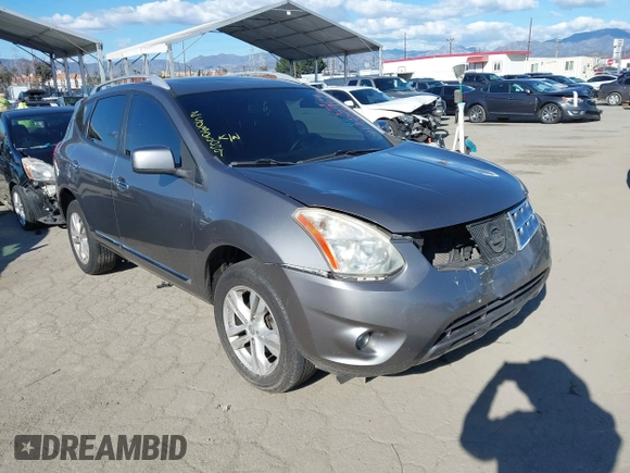 2013 Nissan Rogue S with VIN JN8AS5MT5DW534411, listed as a IAAI auction lot 41755909 with 167,927 mi miles. Bid and sale history available at carsss.com. Image 1.