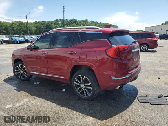 2018 GMC Terrain Denali with VIN 3GKALXEX9JL141040, listed as a Copart auction lot 58927465 with 58,487 mi miles and Salvage title. Bid and sale history available at DreamBid. Image 2.