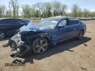 2021 BMW 5 Series 530i xDrive with VIN WBA13BJ02MWX17330, listed as a Copart auction lot 55159615 with Not provided miles and Salvage title. Bid and sale history available at DreamBid. Image 1.