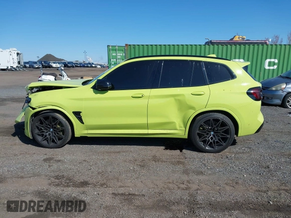 2022 BMW X3 M with VIN 5YM13EC03N9L12165, listed as a IAAI auction lot 41972814 with 37,633 mi miles. Bid and sale history available at carsss.com. Image 14.