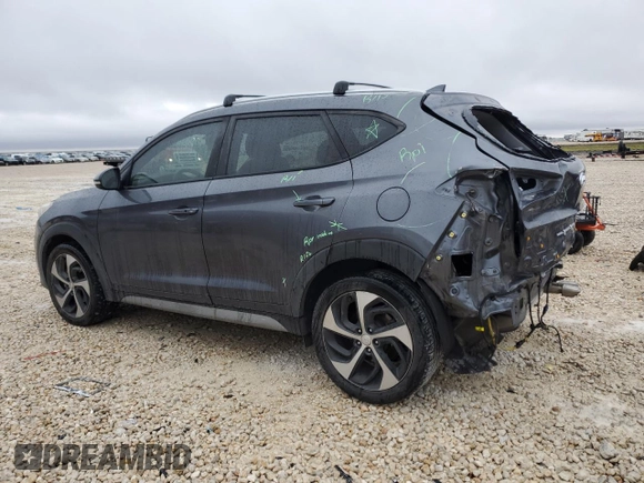 2018 Hyundai Tucson Sport with VIN KM8J33ALXJU771612, listed as a Copart auction lot 44452845 with 94,048 mi miles and Salvage Title. Bid and sale history available at carsss.com. Image 2.