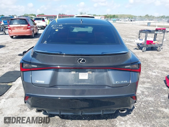 2021 Lexus IS with VIN JTHGZ1B27M5045601, listed as a IAAI auction lot 41930557 with 26,728 mi miles. Bid and sale history available at carsss.com. Image 16.
