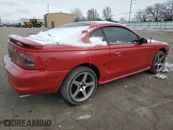1996 Ford Mustang GT with VIN 1FALP42X9TF101569, listed as a Copart auction lot 45700545 with 119,083 mi miles and Salvage title. Bid and sale history available at DreamBid. Image 3.