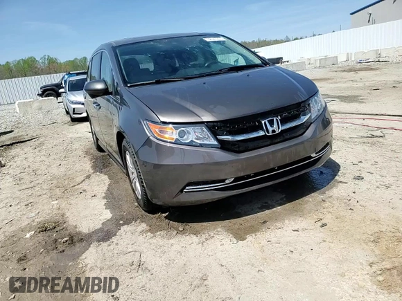 2015 Honda Odyssey EX-L with VIN 5FNRL5H63FB017177, listed as a Copart auction lot 52347205 with 83,148 mi miles and Salvage Title. Bid and sale history available at DreamBid. Image 14.