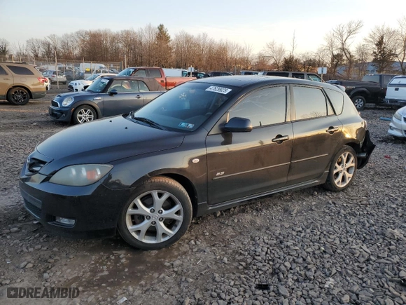 2008 Mazda Mazda3 s Sport with VIN JM1BK344081161973, listed as a Copart auction lot 47629925 with 142,282 mi miles and Salvage Title. Bid and sale history available at carsss.com. Image 1.