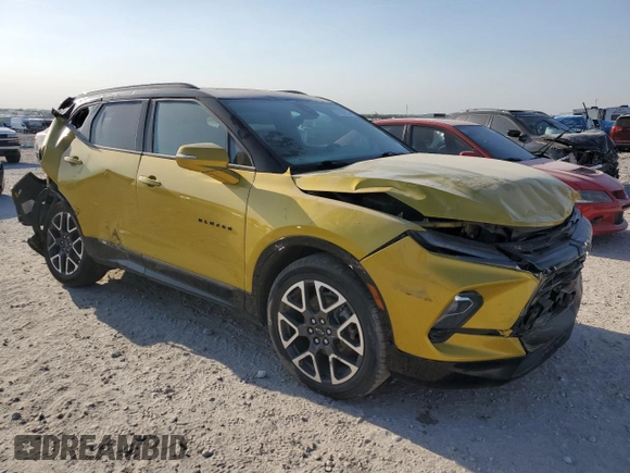 2023 Chevrolet Blazer RS with VIN 3GNKBKRS5PS115593, listed as a Copart auction lot 81202034 with Not provided miles and Salvage title. Bid and sale history available at DreamBid. Image 4.