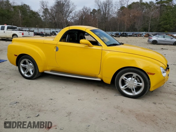 2004 Chevrolet SSR LS with VIN 1GCES14P94B103652, listed as a Copart auction lot 49333685 with 28,415 mi miles and Salvage Title. Bid and sale history available at DreamBid. Image 4.