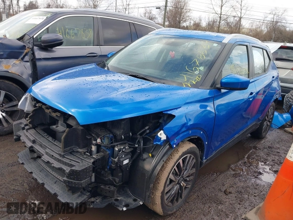 2024 Nissan Kicks SV with VIN 3N1CP5CV9RL486307, listed as a IAAI auction lot 41678539 with 15,573 mi miles and . Bid and sale history available at DreamBid. Image 2.