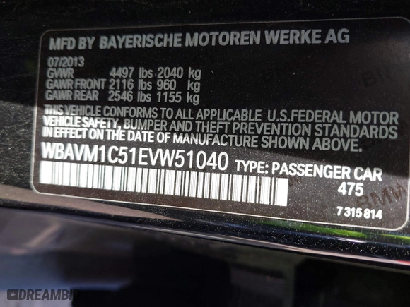 2014 BMW X1 sDrive28i with VIN WBAVM1C51EVW51040, listed as a IAAI auction lot 41956856 with 1 mi miles. Bid and sale history available at carsss.com. Image 9.