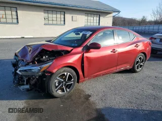 2025 Nissan Sentra SV with VIN 3N1AB8CV3SY210012, listed as a Copart auction lot 50506765 with 5,200 mi miles and Salvage Title. Bid and sale history available at carsss.com. Image 1.