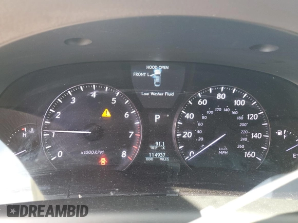 2009 Lexus LS 460 with VIN JTHBL46F495086267, listed as a Copart auction lot 50004355 with 114,937 mi miles and Salvage Title. Bid and sale history available at DreamBid. Image 9.