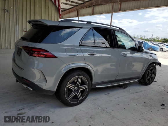2024 Mercedes-Benz GLE 450 with VIN 4JGFB5KB1RB182563, listed as a Copart auction lot 52348585 with 17,149 mi miles and Salvage title. Bid and sale history available at DreamBid. Image 3.