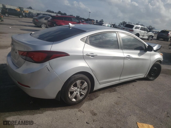 2016 Hyundai Elantra Value Edition with VIN KMHDH4AE1GU512196, listed as a Copart auction lot 79673624 with 0 mi miles and Salvage Title. Bid and sale history available at carsss.com. Image 3.