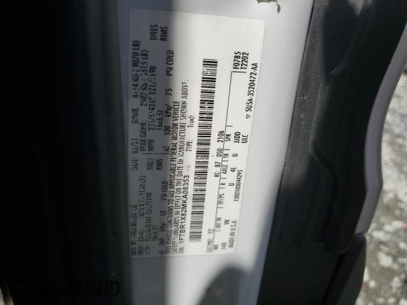 2021 Ford Transit Cargo z VIN 1FTBR1X82MKA08353, wystawiony jako Copart lot #58431105 z przebiegiem 100 195 mil mil oraz Szkoda całkowita • Salvage title. Historia ofert i sprzedaży dostępna na DreamBid. Obrazek 13.