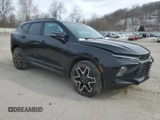 2023 Chevrolet Blazer RS with VIN 3GNKBKRSXPS208402, listed as a Copart auction lot 45949245 with 15,301 mi miles and Salvage title. Bid and sale history available at DreamBid. Image 4.