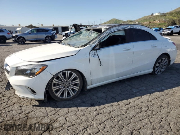 2018 Mercedes-Benz CLA with VIN WDDSJ4EB2JN639546, listed as a Copart auction lot 52007175 with 179,547 mi miles and Salvage Title. Bid and sale history available at carsss.com. Image 1.