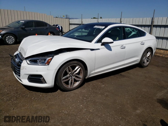 2019 Audi A5 Sportback Premium Plus with VIN WAUBNCF54KA008336, listed as a Copart auction lot 62848203 with 49,168 mi miles. Bid and sale history available at carsss.com. Image 1.