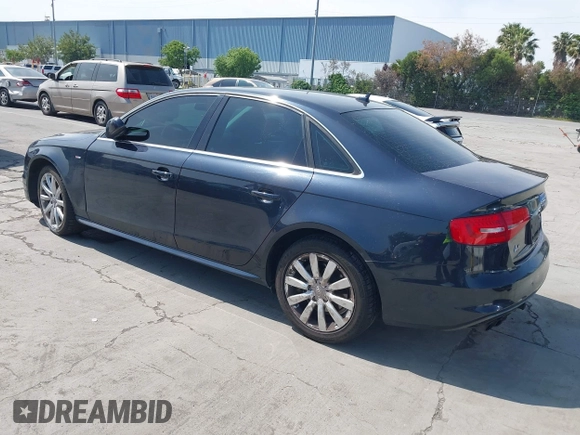 2014 Audi A4 Premium with VIN WAUBFAFL4EA083512, listed as a IAAI auction lot 42162290 with 192,786 mi miles. Bid and sale history available at carsss.com. Image 3.